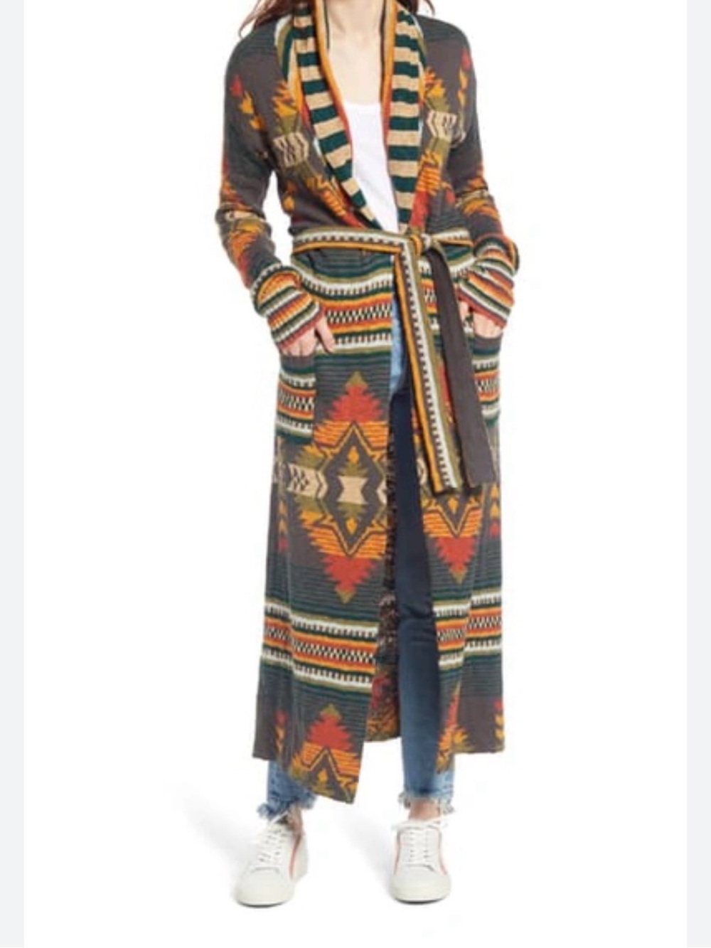 Faherty Paloma Duster Cardigan In Valley size XS